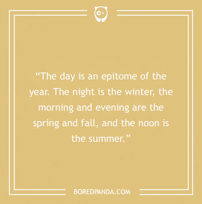 Henry David Thoreau quote on days and seasons