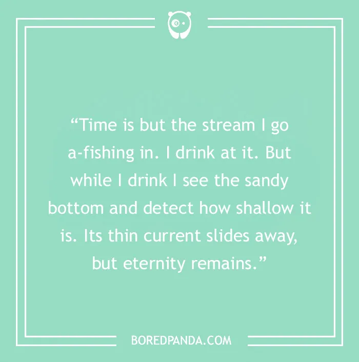 Henry David Thoreau quote on time 