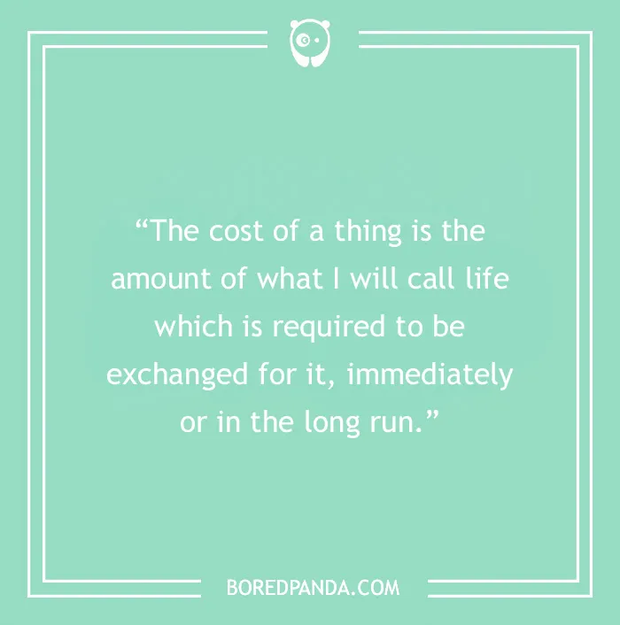 Henry David Thoreau quote on living 