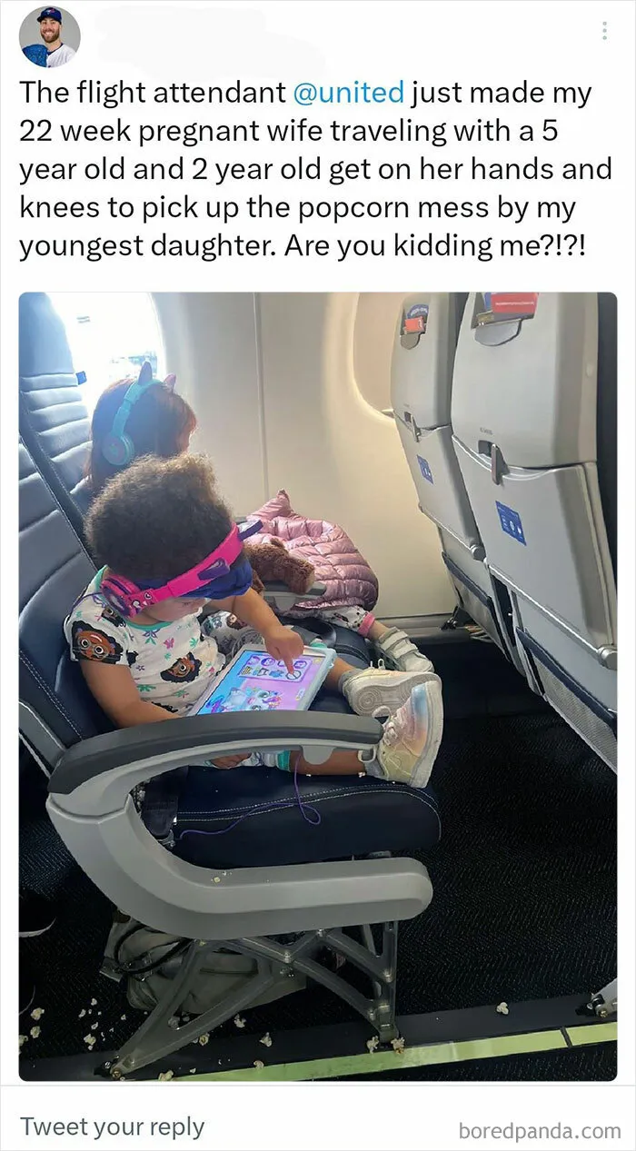 Blue Jays Player Was Mad Because The Flight Attendant Won't Clean Up After His Kids