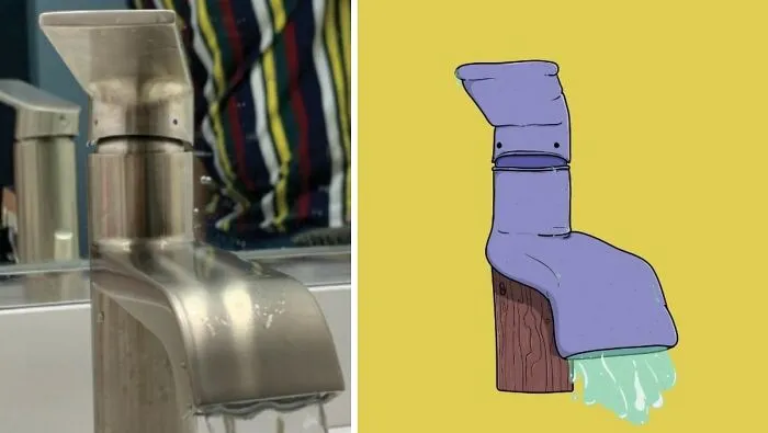 Artist Redraws 20 Funny Examples Of Pareidolia In Everyday Life And Turns It Into Fun Illustrations (New Pics)
