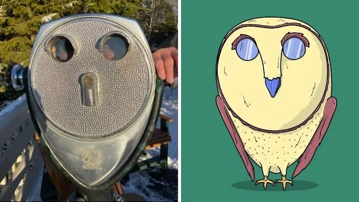 Artist Redraws 20 Funny Examples Of Pareidolia In Everyday Life And Turns It Into Fun Illustrations (New Pics)