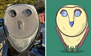 Artist Redraws 20 Funny Examples Of Pareidolia In Everyday Life And Turns It Into Fun Illustrations (New Pics)