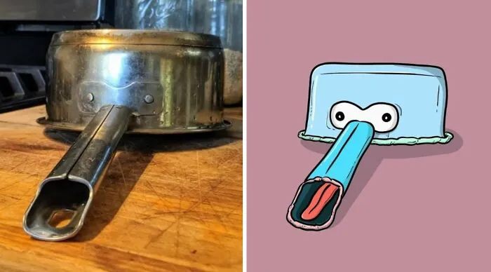 Artist Redraws 20 Funny Examples Of Pareidolia In Everyday Life And Turns It Into Fun Illustrations (New Pics)