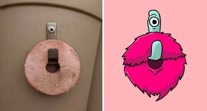 Artist Redraws 20 Funny Examples Of Pareidolia In Everyday Life And Turns It Into Fun Illustrations (New Pics)