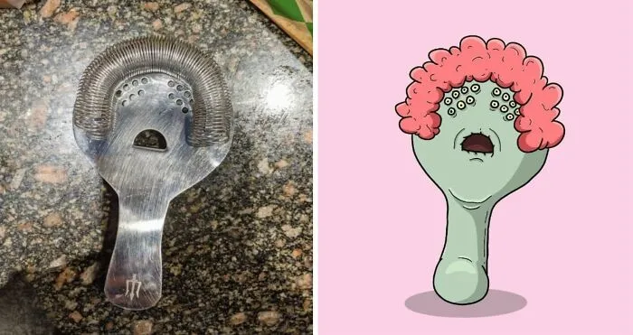 Artist Redraws 20 Funny Examples Of Pareidolia In Everyday Life And Turns It Into Fun Illustrations (New Pics)