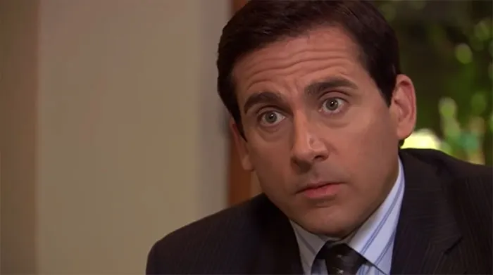 Michael Scott talking in an office setting, illustrating why he is considered the best boss ever through his quotes.