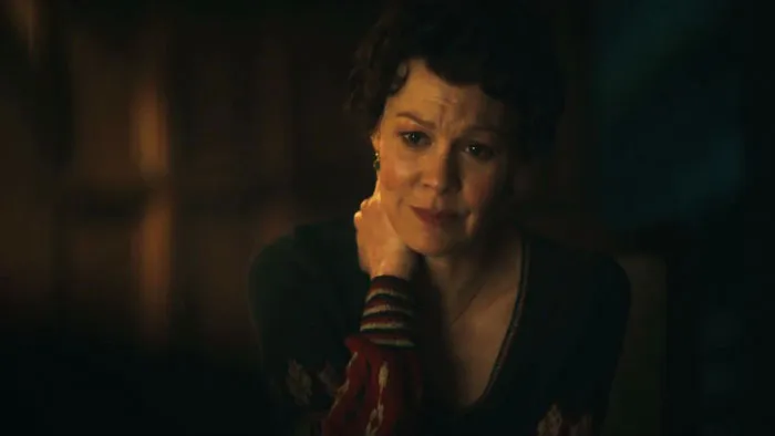 Polly Gray looking sad