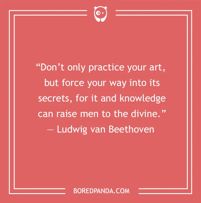 Ludwig van Beethoven quote on art
