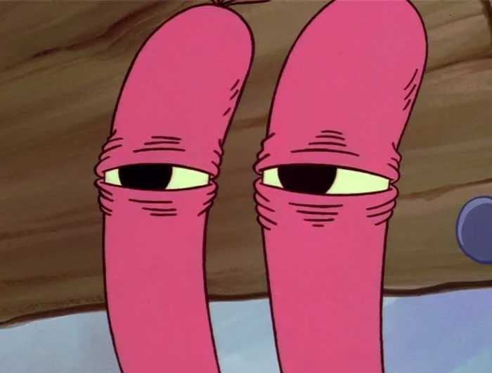 Mr. Krabs' suspicious eyes close-up from SpongeBob, capturing one of the iconic SpongeBob quotes moments.