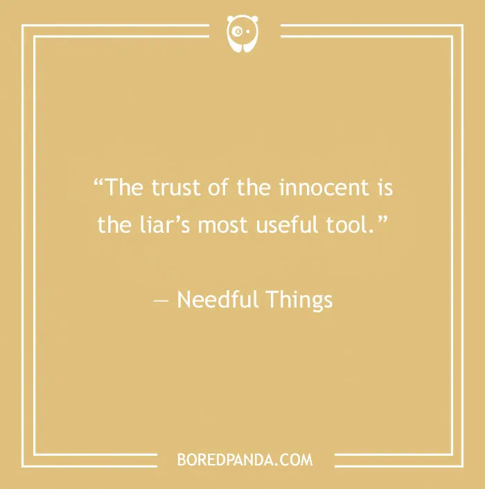 Needful Things quote about trust