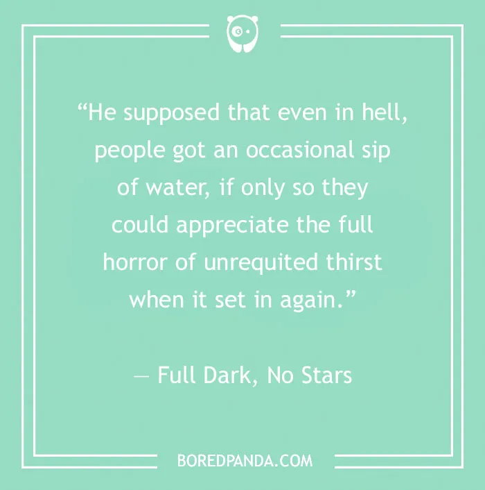 Full Dark, No Stars quote about hell