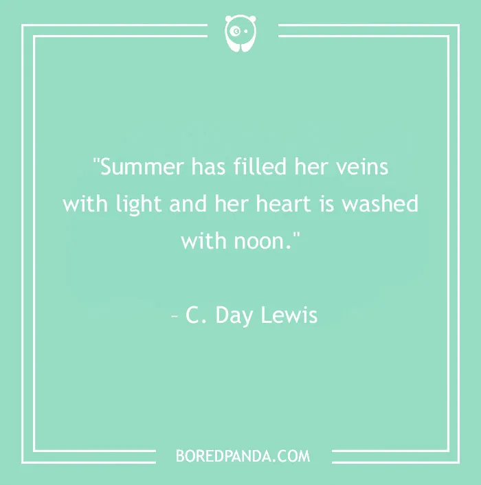 quote about influence of summer