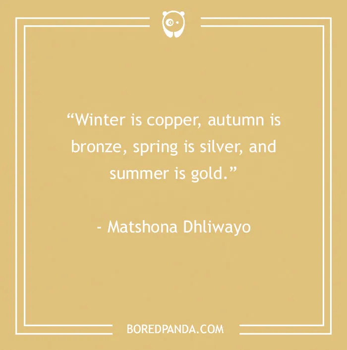 grade of importance of each season of the year quote