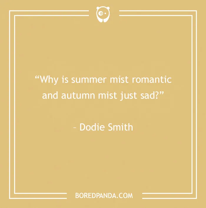 quote about difference between summer and autumn mist 