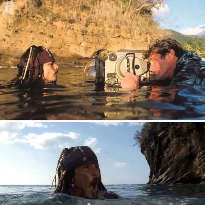 On The Set Of ‘Pirates Of The Caribbean: The Curse Of The Black Pearl (2003)⁣