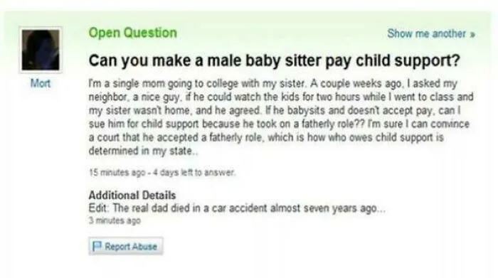 Choosing Mother Tries To Trick Good Guy Neighbor Into Paying Child Support