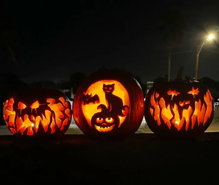 Girlfriend's And My Pumpkins This Year