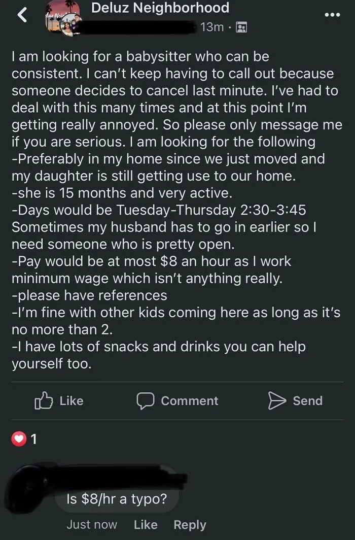 Someone’s Want Add For A Babysitter 3 Days A Week