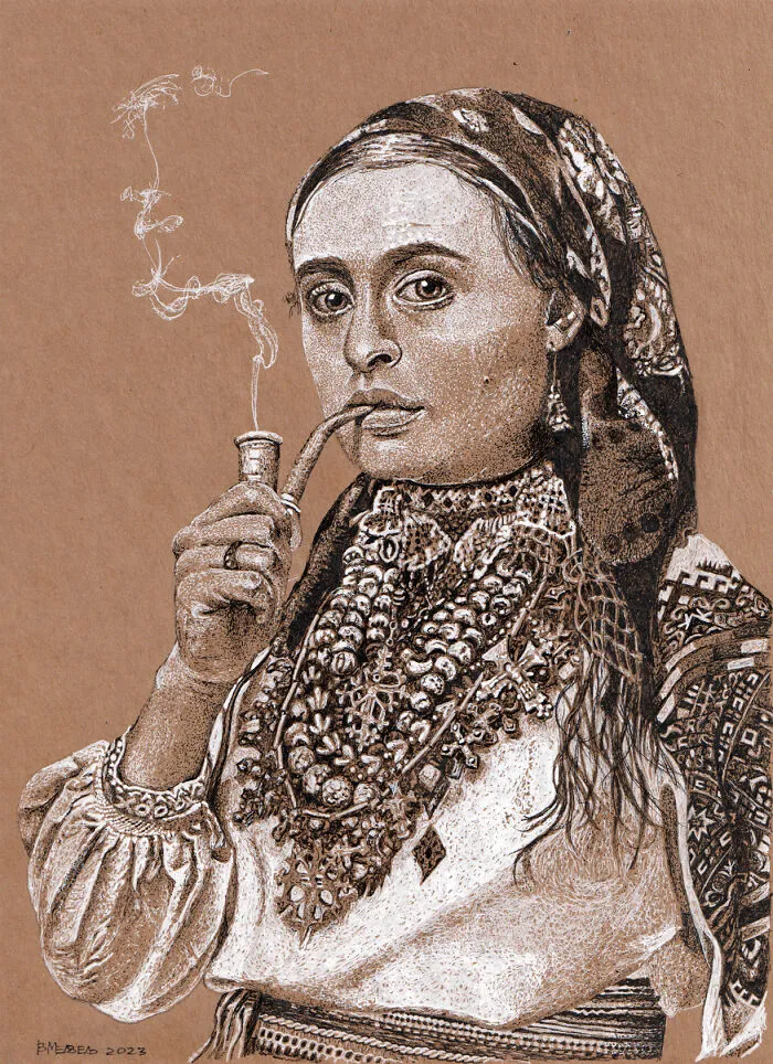 I Created These Dot Drawings Of Cossacks To Remind The World About Ukraine (37 Pics)