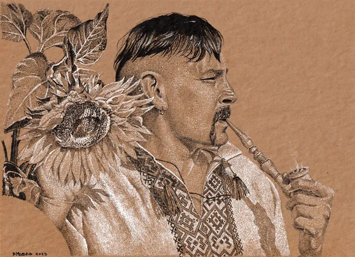I Created These Dot Drawings Of Cossacks To Remind The World About Ukraine (37 Pics)