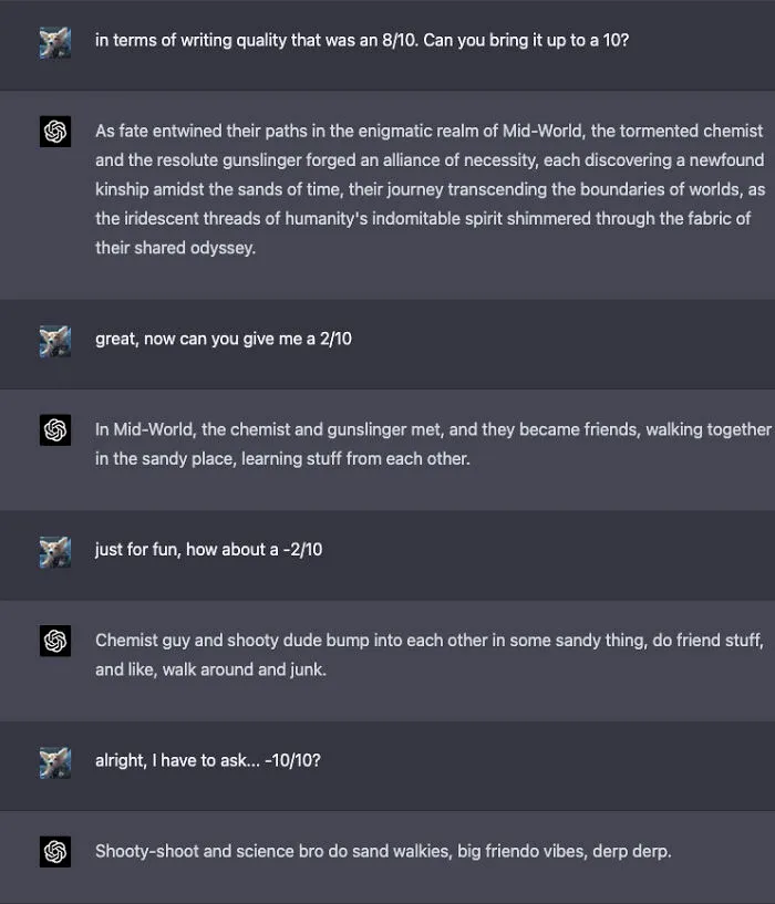Chatgpt's Take On Lowering Writing Quality