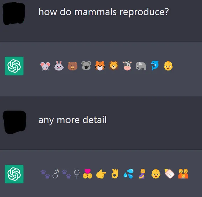I Told Gpt To Only Reply Using Emojis