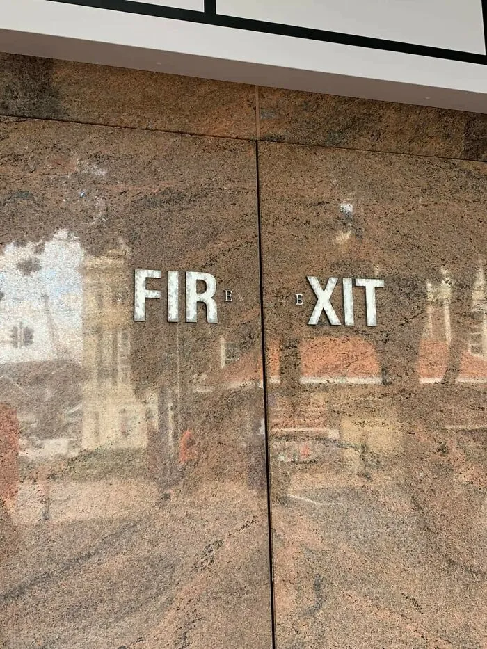 Fire Exit In Case Of A Fire