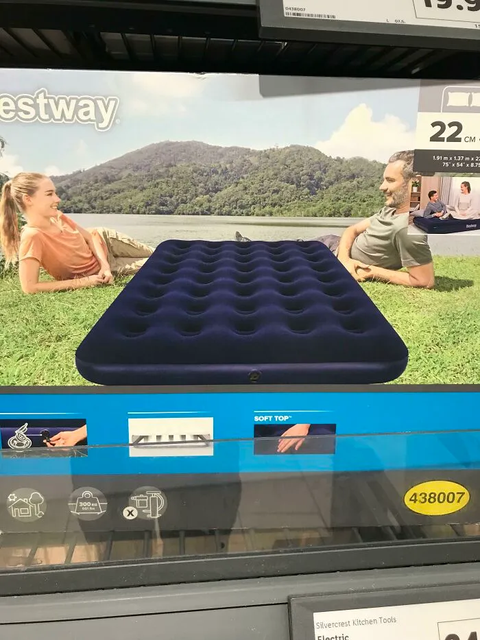 The Mattress Is Edited On The Photo And Why Are They On The Floor Outside With The Mattress Next To Them? It Just Makes No Sense