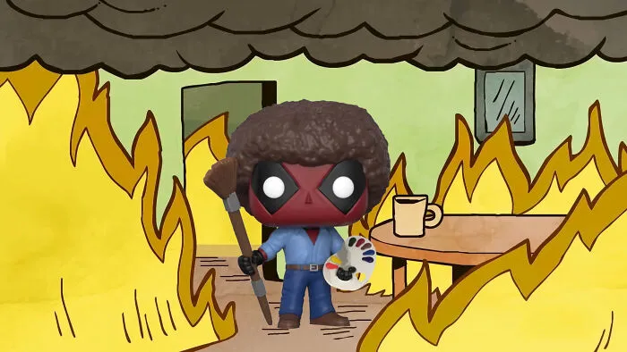 Deadpool As Bob Ross