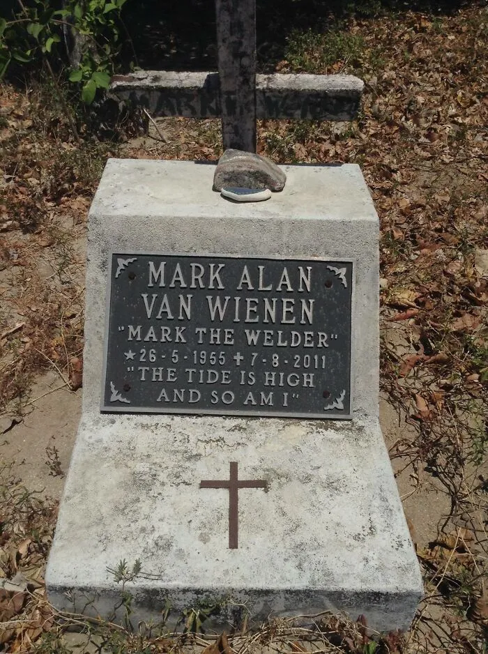 This Tombstone On A Beach Graveyard