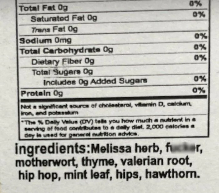 My Tea Of Questionable Ingredients