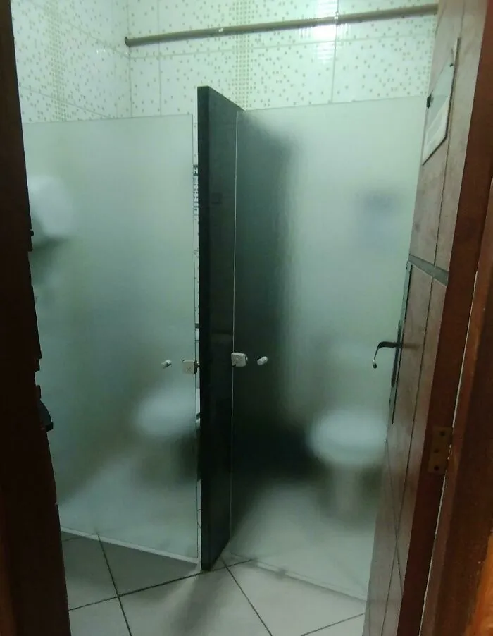 The Students At My Course Complained About Not Having Enough Privacy And They Decided To Install Glass Doors To Solve The Issue