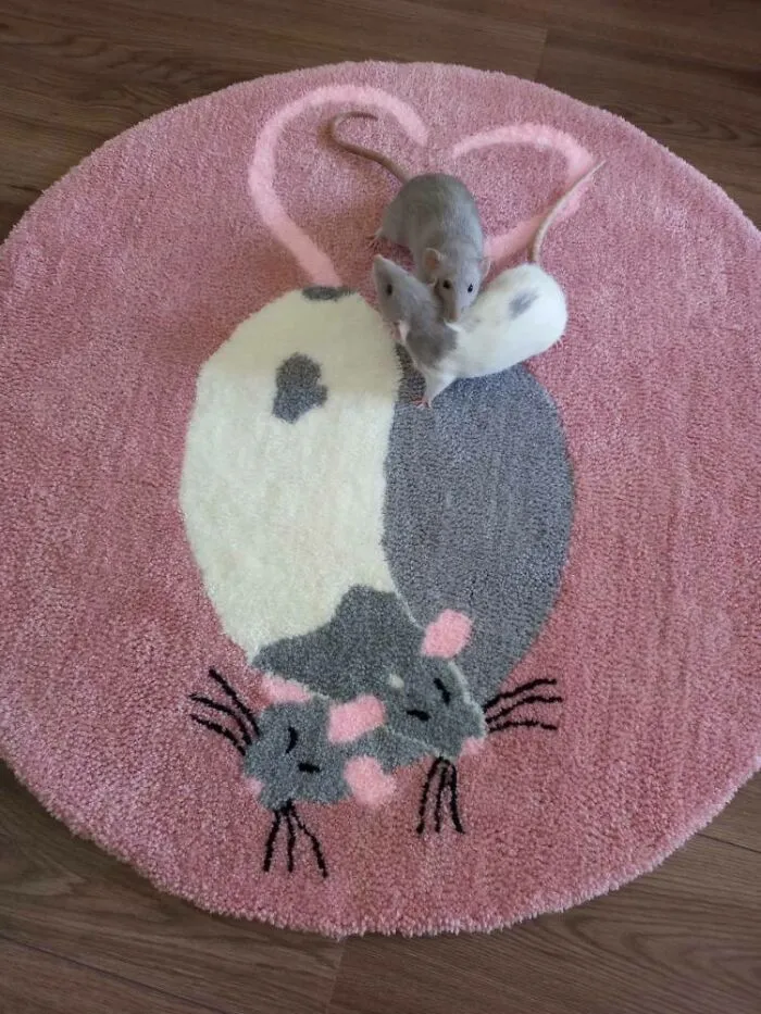 My Client Asked To Make This Rug With Her Rats