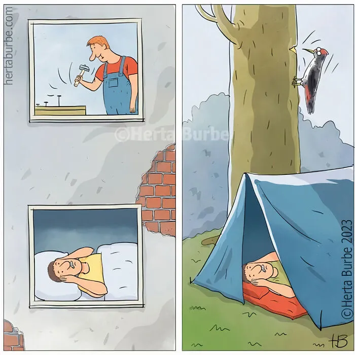 36 Comics And Illustrations By Herta Burbė That Might Brighten Up Your Day