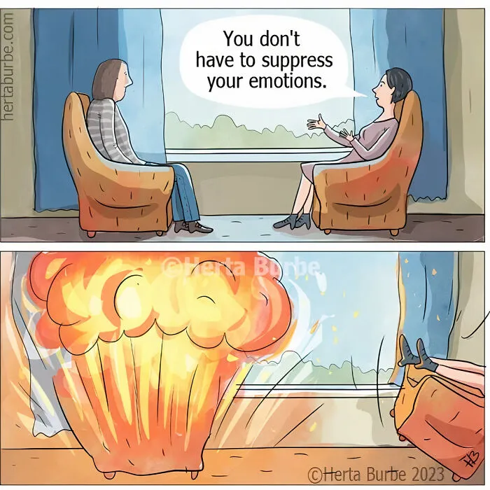 36 Comics And Illustrations By Herta Burbė That Might Brighten Up Your Day