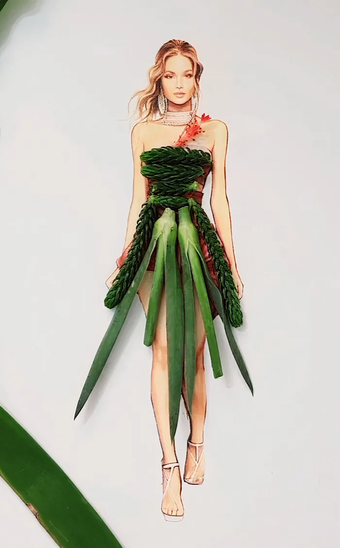 37 Dresses That I Made Out Of Flower Petals, Leaves And Stems For These Illustrations