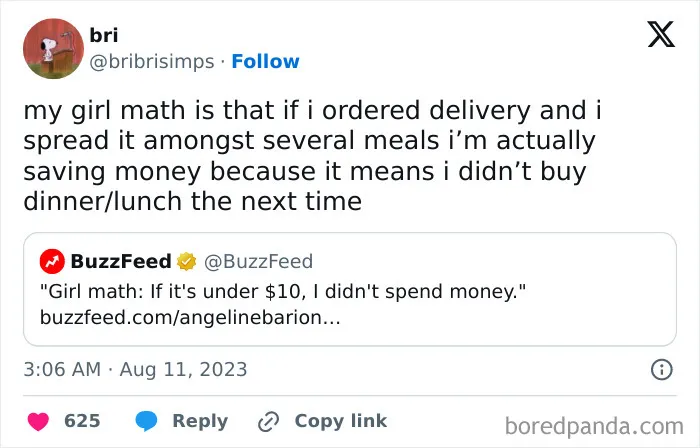 30 Funny "Girl Math" Posts That Make Total Sense To Women