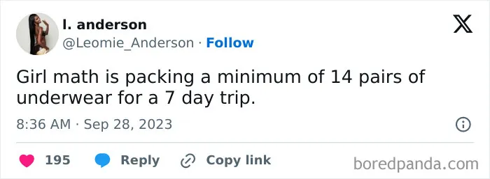 30 Funny "Girl Math" Posts That Make Total Sense To Women