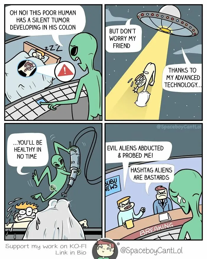 22 Hilarious Comics With Unexpected, And Sometimes Dark Endings By SpaceboyCantLOL (New Pics)