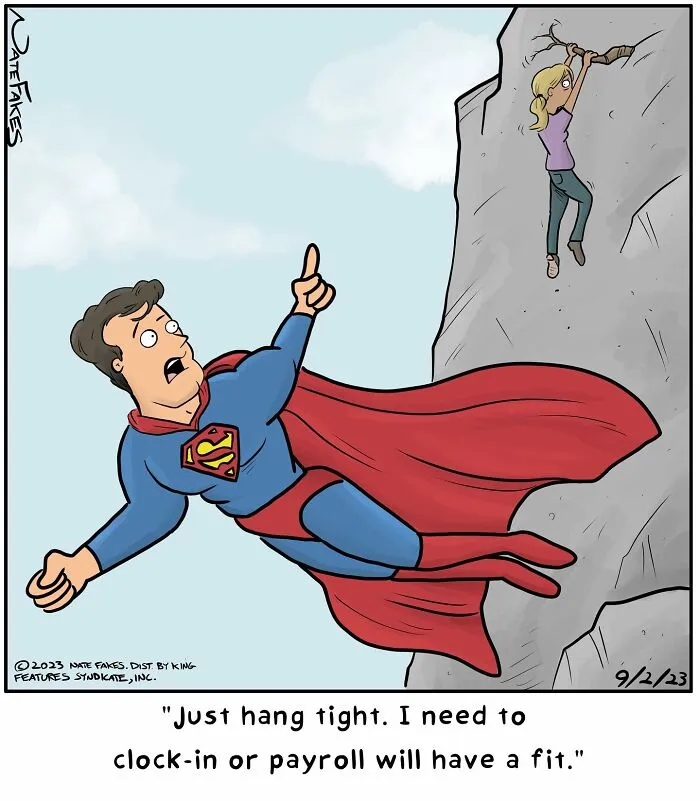 SUperman on the clock