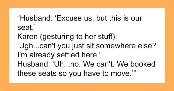 Spouses Upset Seeing A Random Karen In Their Booked 1st Class Train Seats And Refusing To Move