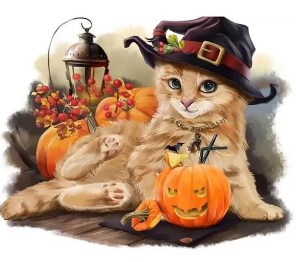 Halloween Diamond Painting: Glimmers In The Shadows