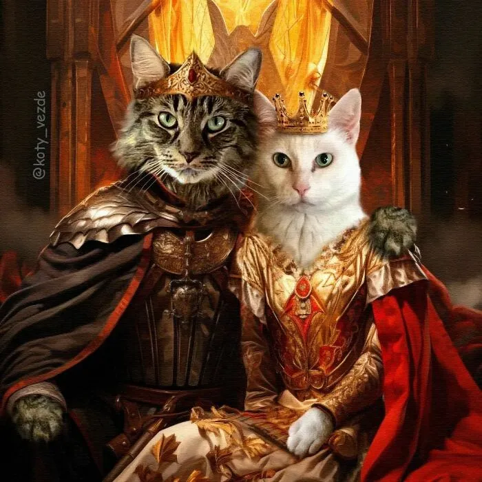 This Artist Swaps People In Classical Paintings With Cats (38 New Pics)