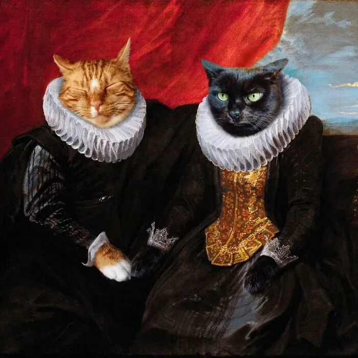 This Artist Swaps People In Classical Paintings With Cats (38 New Pics)