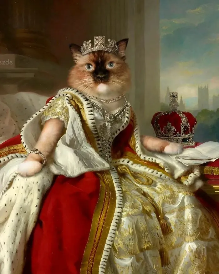 This Artist Swaps People In Classical Paintings With Cats (38 New Pics)