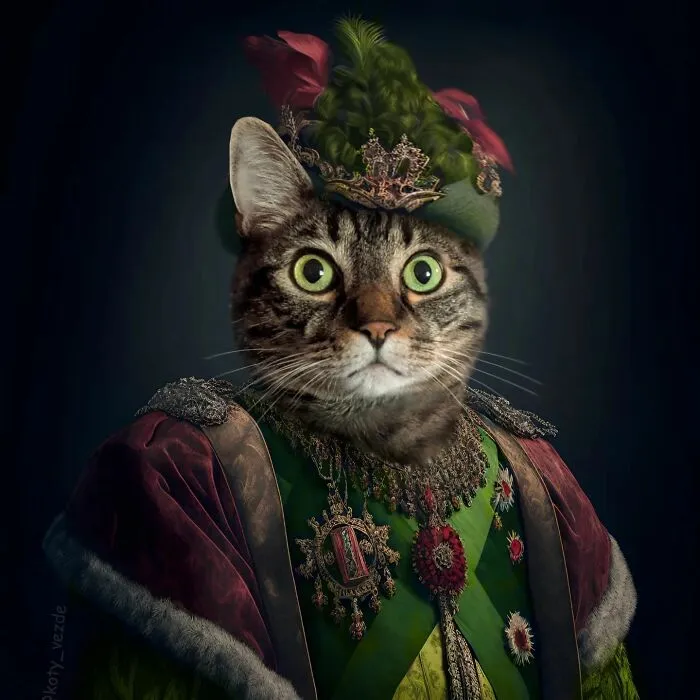 This Artist Swaps People In Classical Paintings With Cats (38 New Pics)