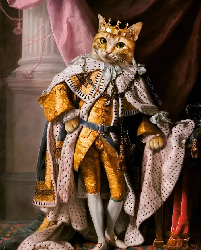 This Artist Swaps People In Classical Paintings With Cats (38 New Pics)
