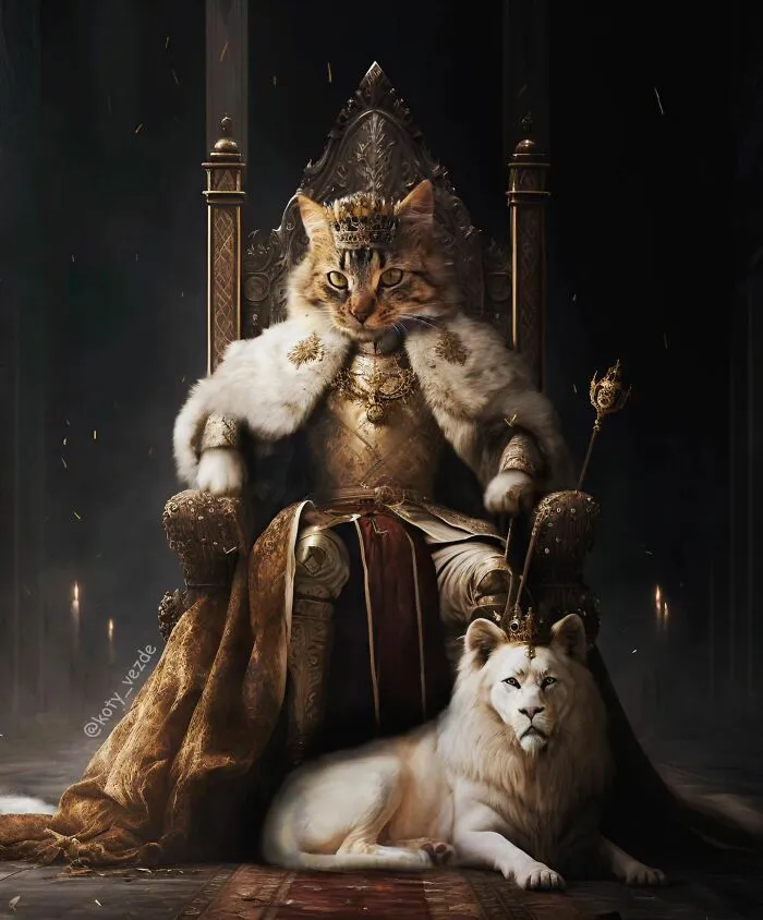 This Artist Swaps People In Classical Paintings With Cats (38 New Pics)
