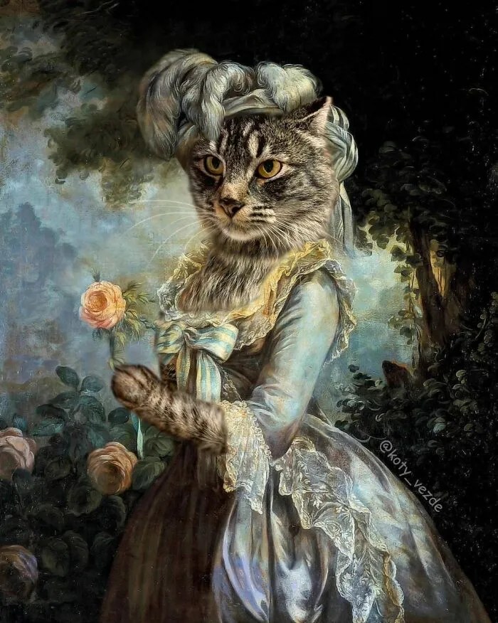 This Artist Swaps People In Classical Paintings With Cats (38 New Pics)